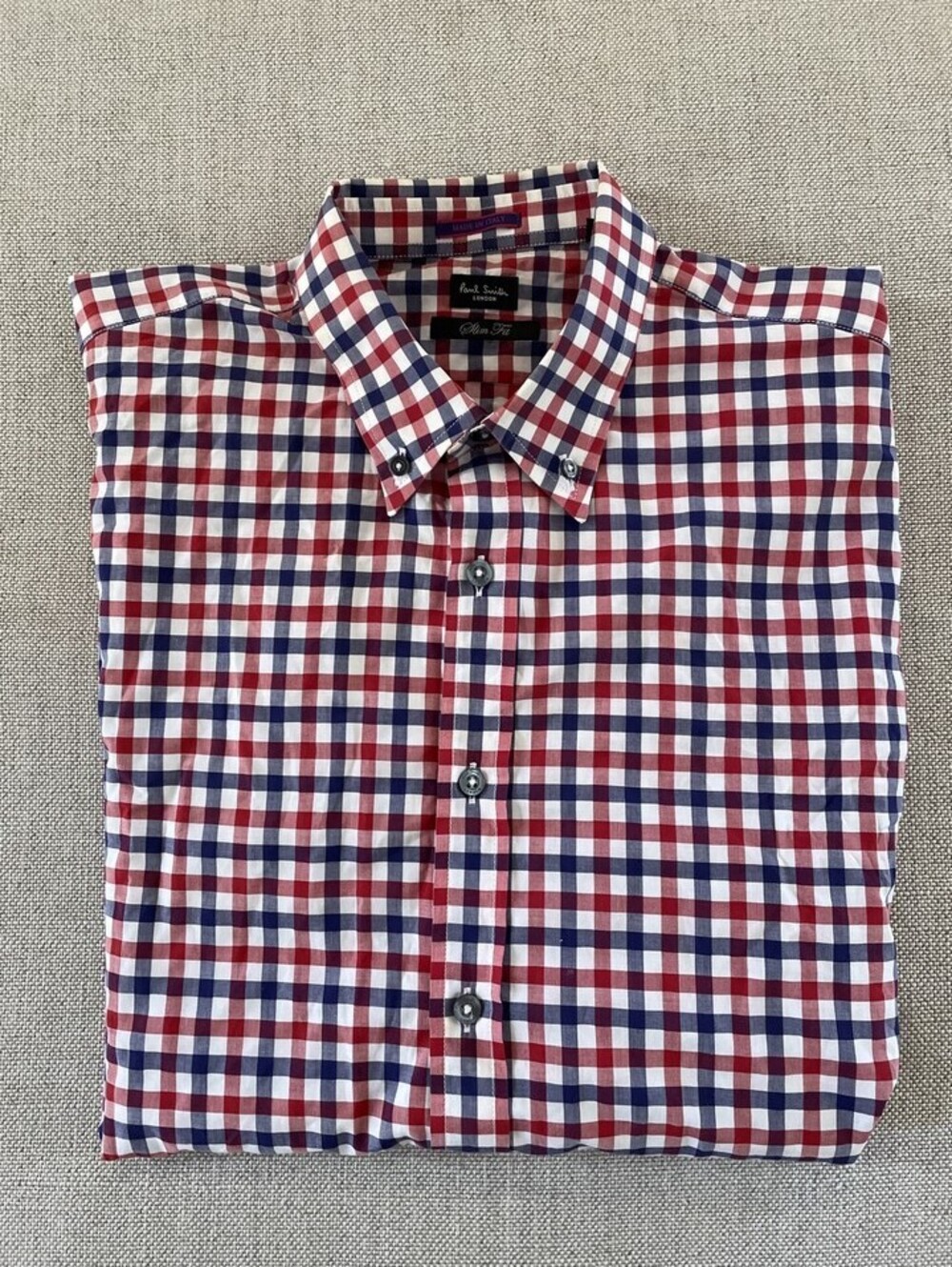 Paul Smith Made In Italy Check SoHo Shirt Blue " L